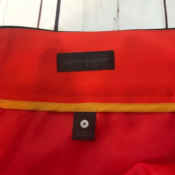 Worthington orange wrap pencil skirt - Picture 3 of 8